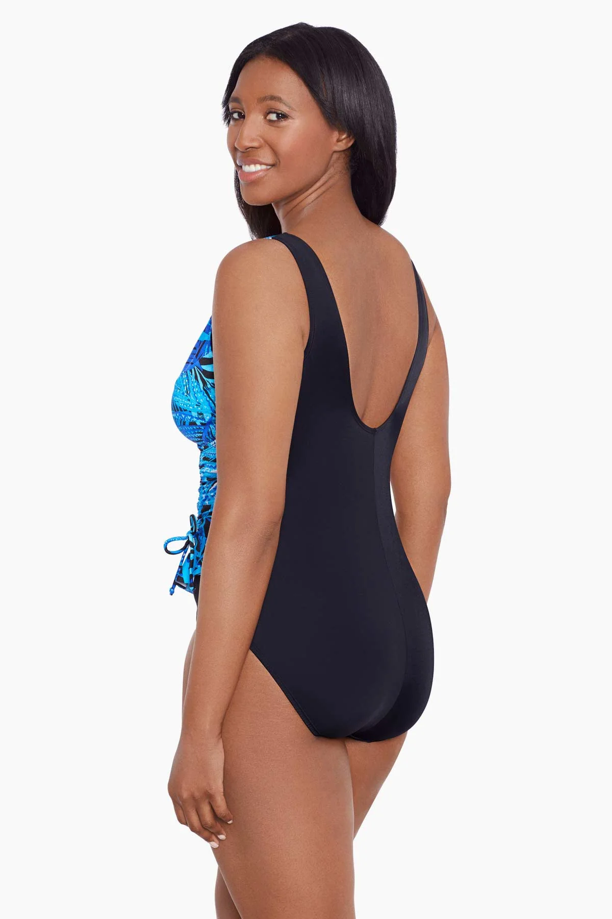 LONGITUDE- Ruffle Surplice Long Torso One Piece Swimsuit - Image 2