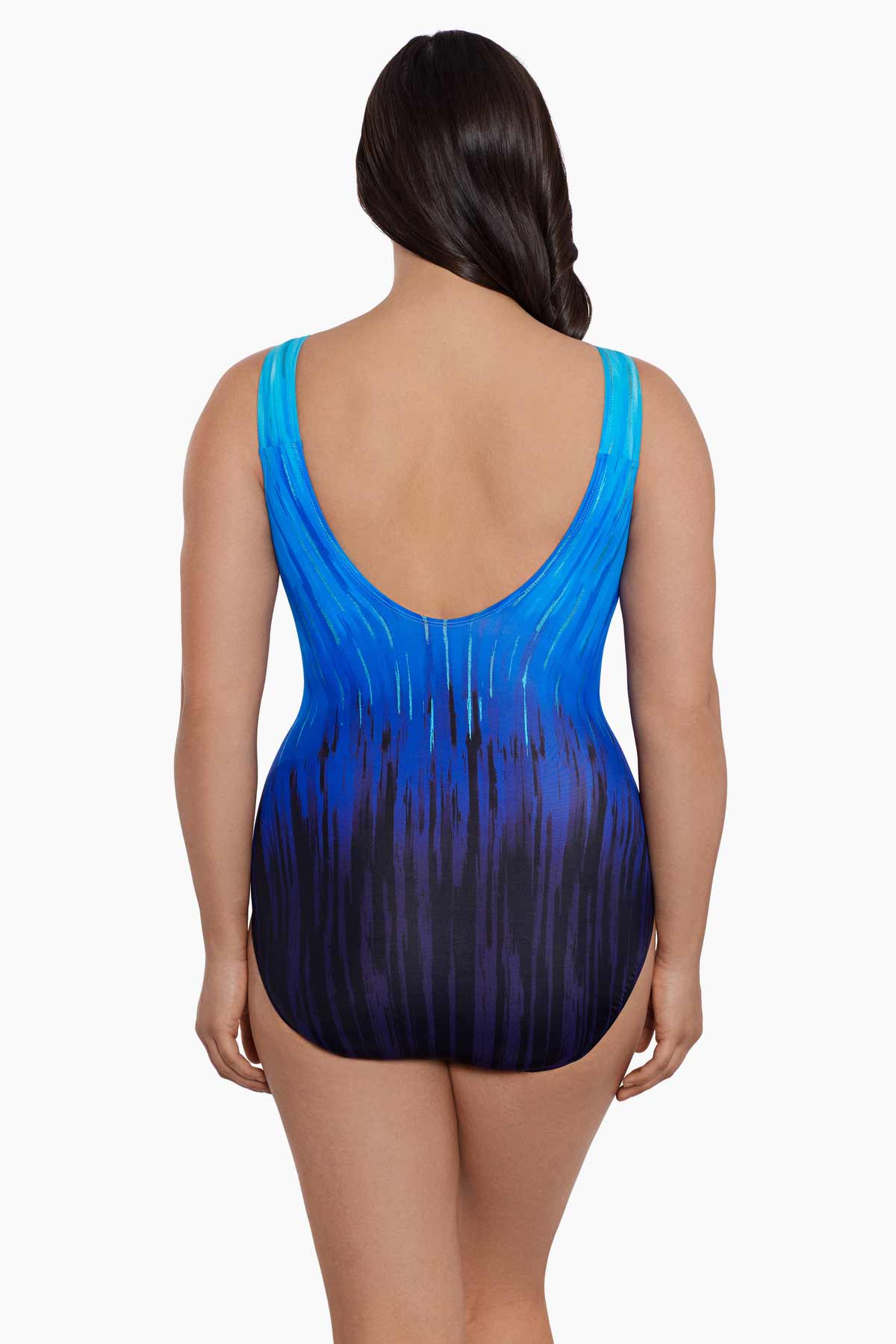 LONGITUDE- Scoopback High Neck Tank Long Torso One Piece Swimsuit - Image 3