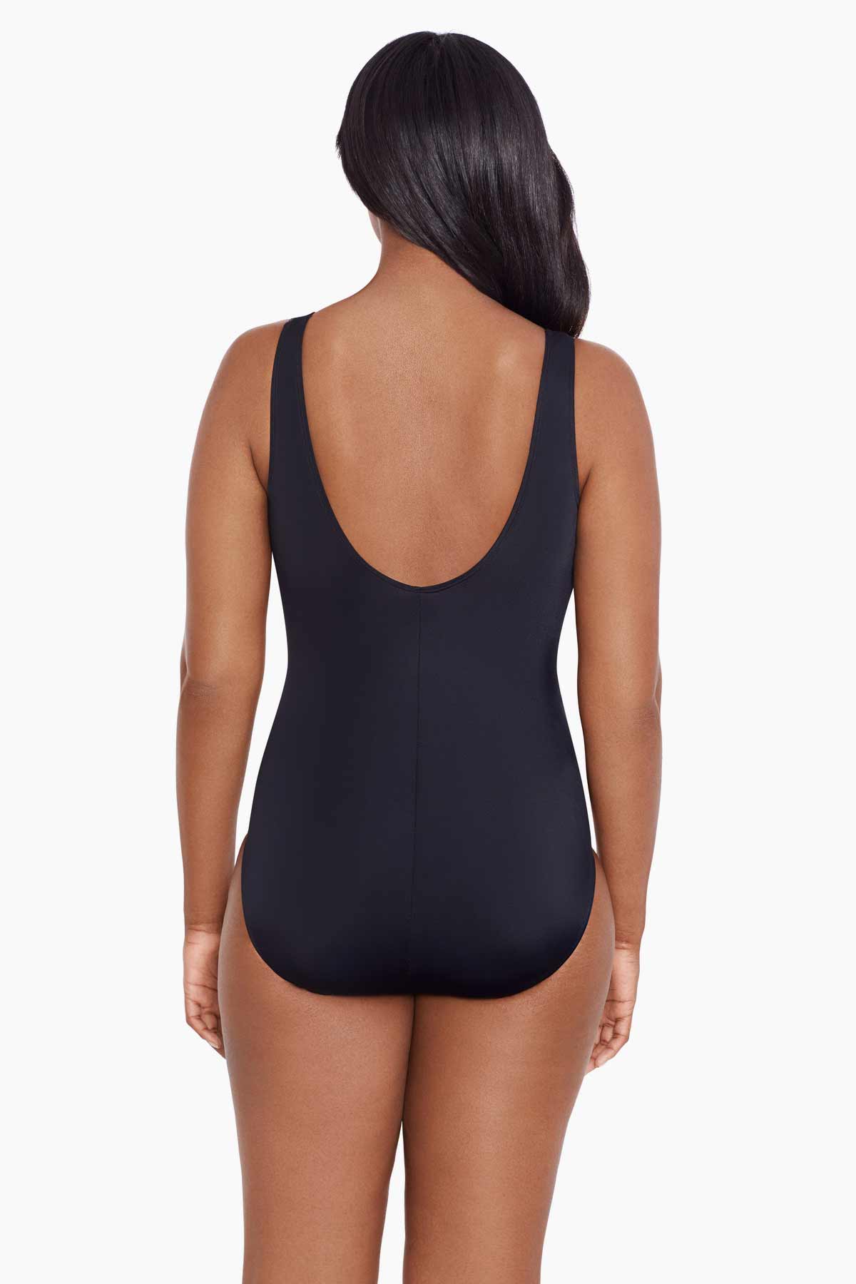 LONGITUDE- 8 Overlay Fan Tank Long Torso One Piece Swimsuit - Image 2