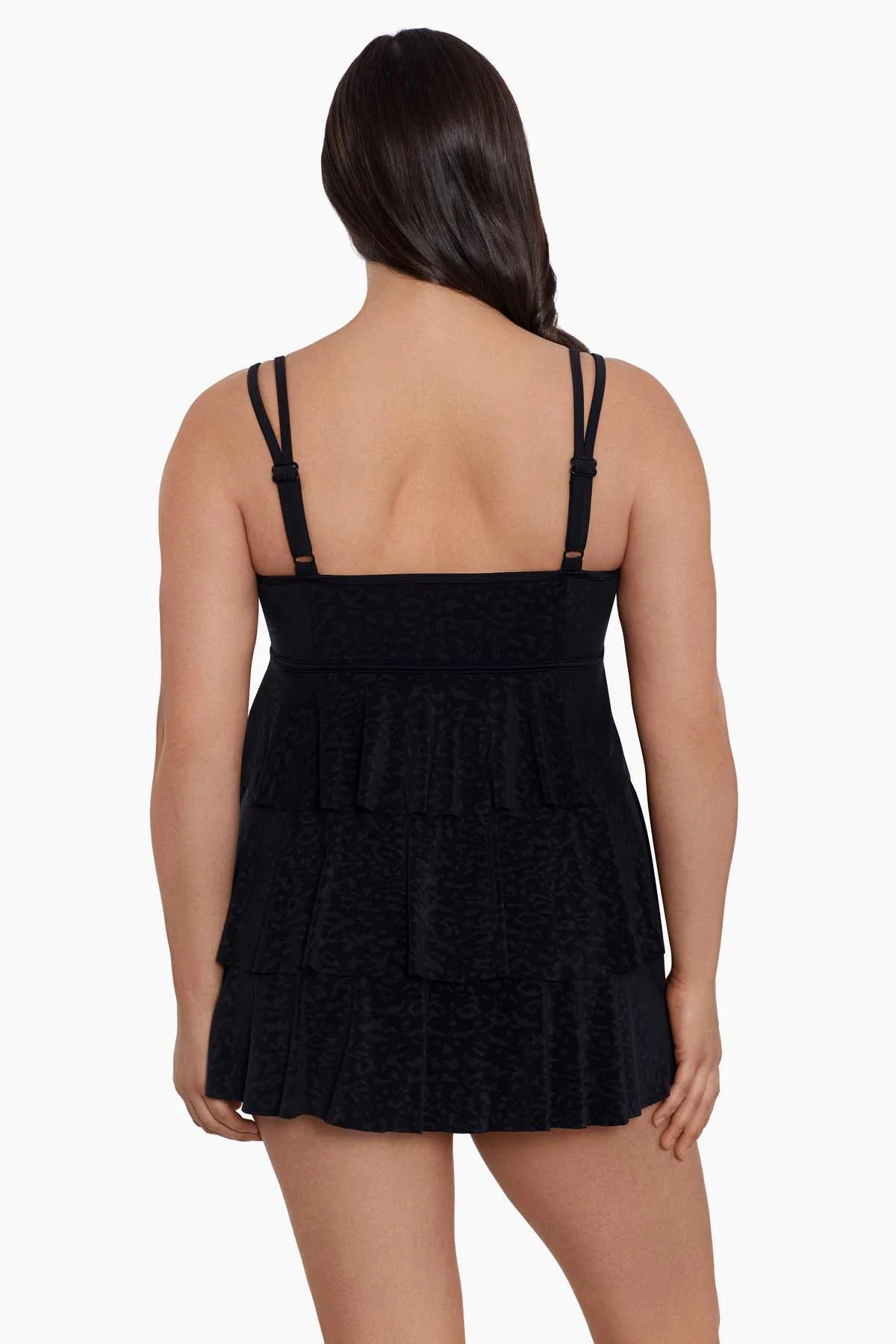 LONGITUDE- Triple Tier Long Torso Swim Dress - Image 2
