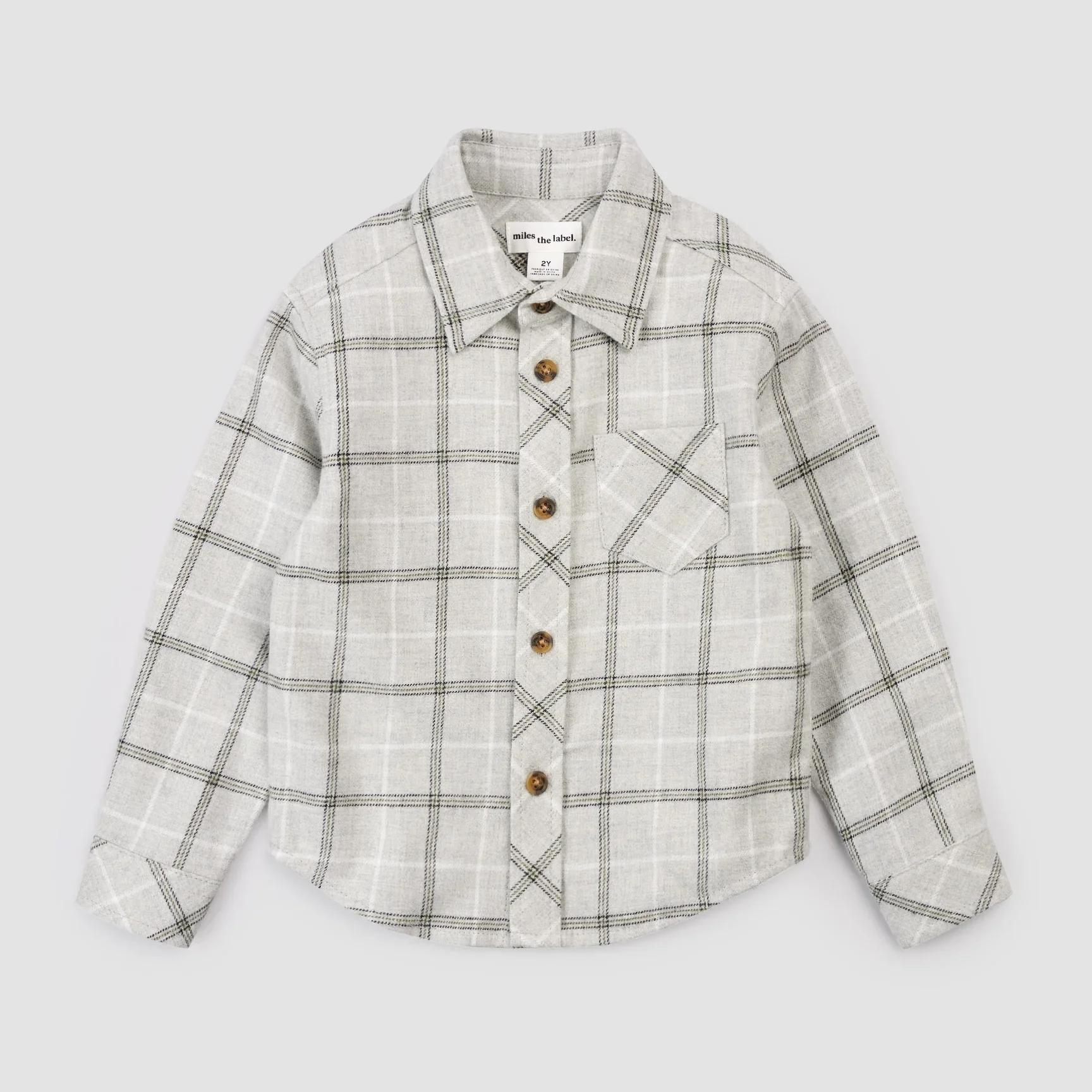 MILES THE LABEL- BABY PLAID FLANNEL SHIRT