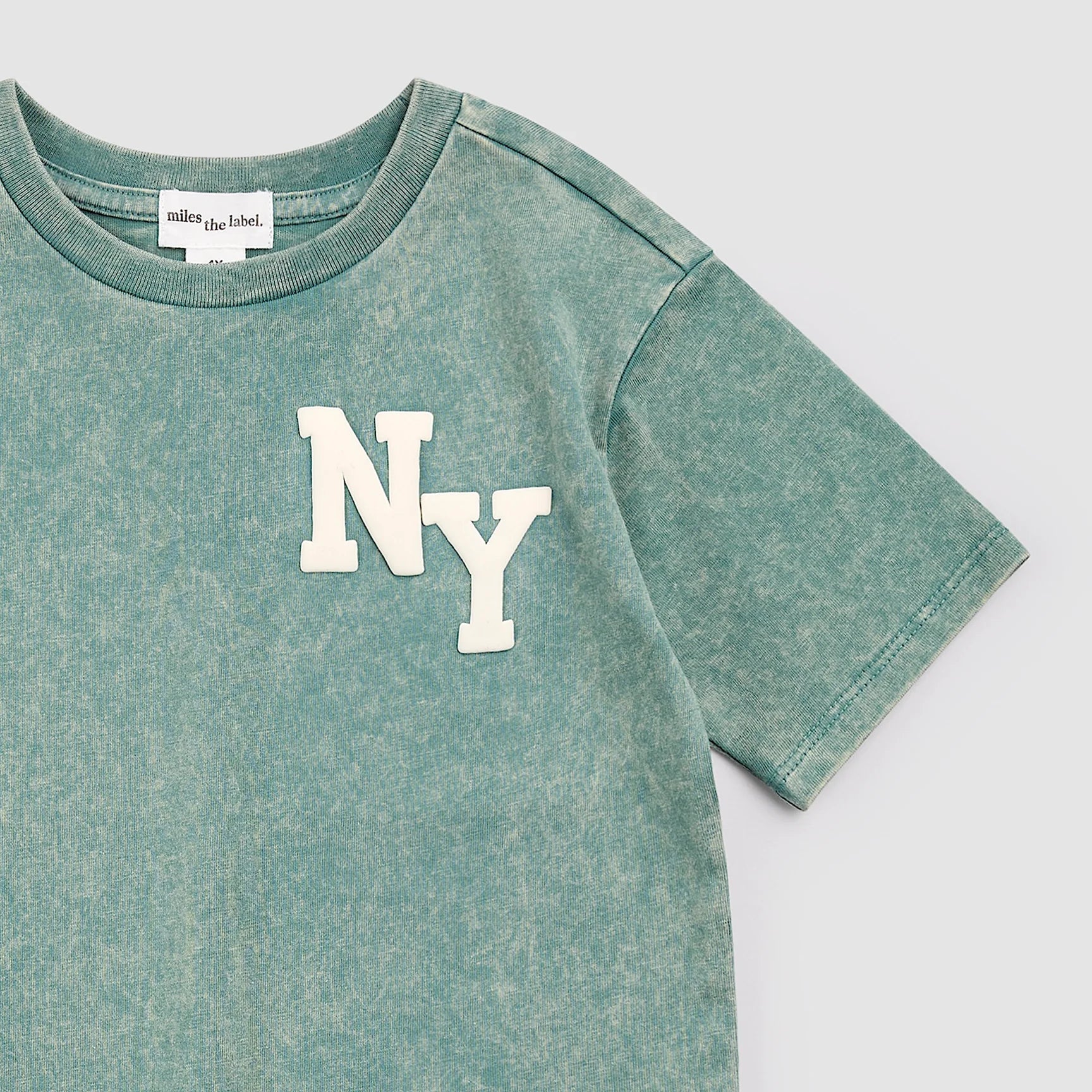 MILES THE LABEL - BOY S/S T-SHIRT KNIT-TEAL 26SMW03T04-Y - Image 2