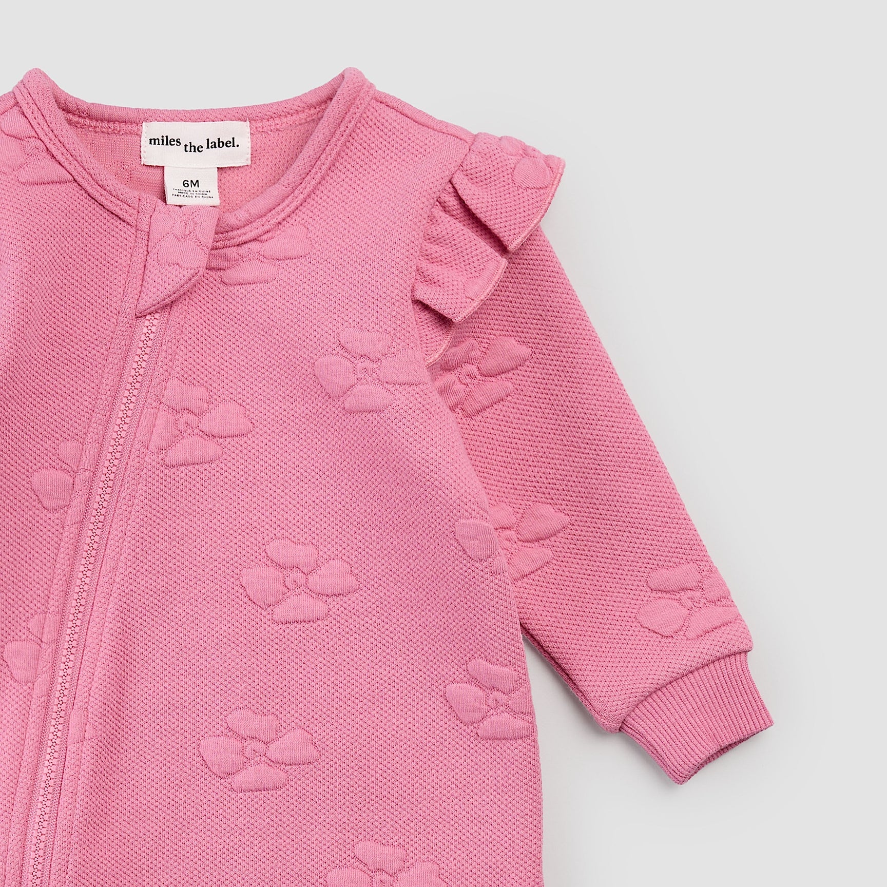MILES THE LABEL - GIRL COVERALL L/S KNIT-PINK DK. 26RMW02N01-B - Image 2
