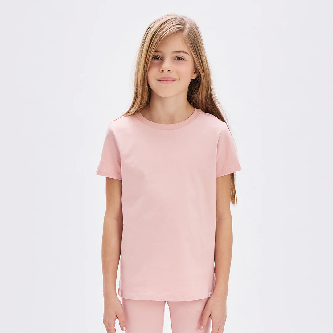 MILES THE LABEL - GIRL TOP S/S KNIT-PINK LT. 26SBW27T11-K - Image 2