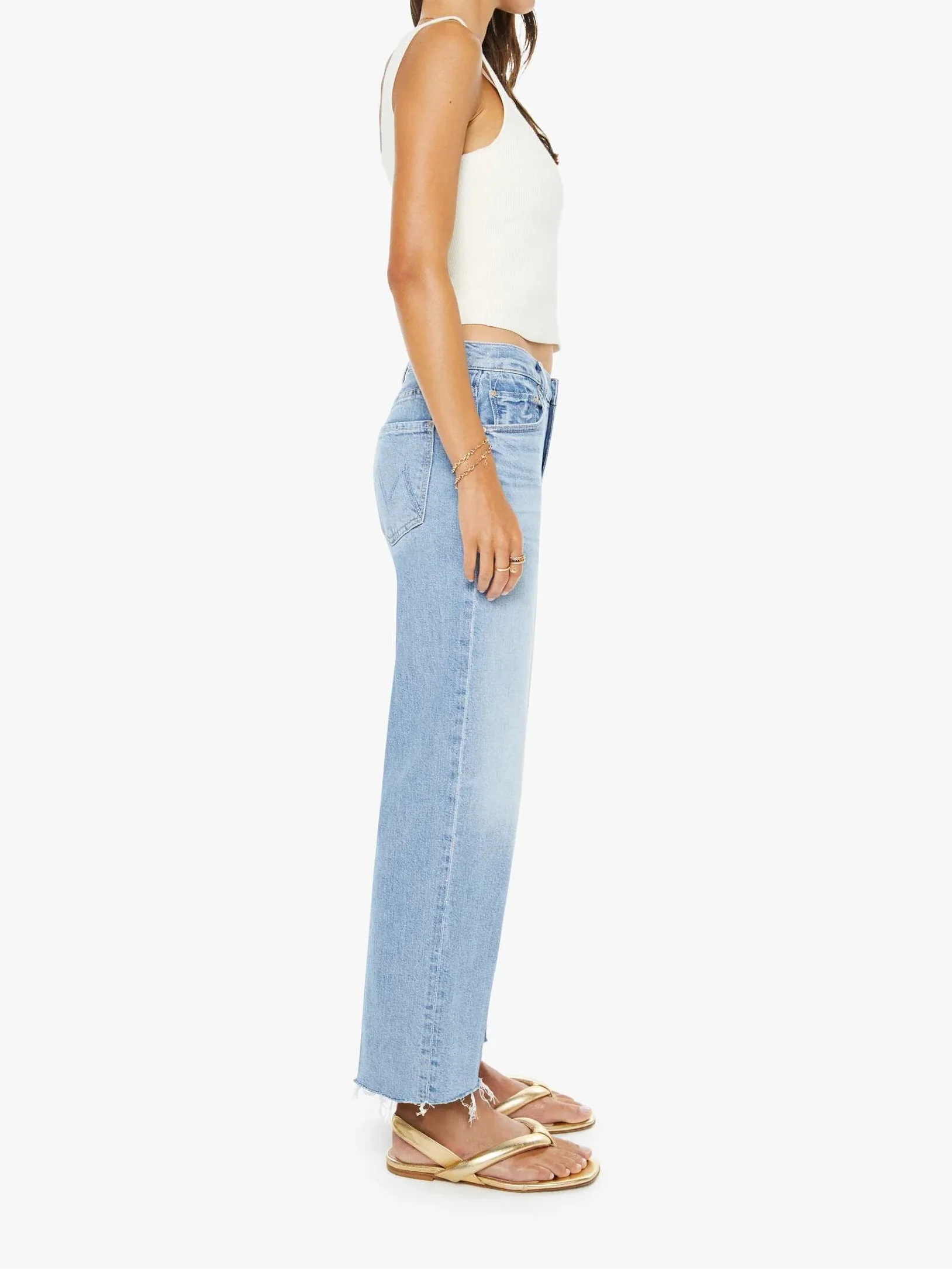 MOTHER - WOMEN'S MID RISE RAMBLER ZIP ANKLE DENIM - Image 3