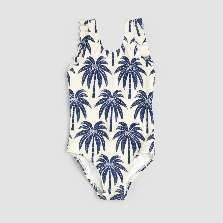 MILES THE LABEL- BABY PALM TREE PRINT SWIMSUIT