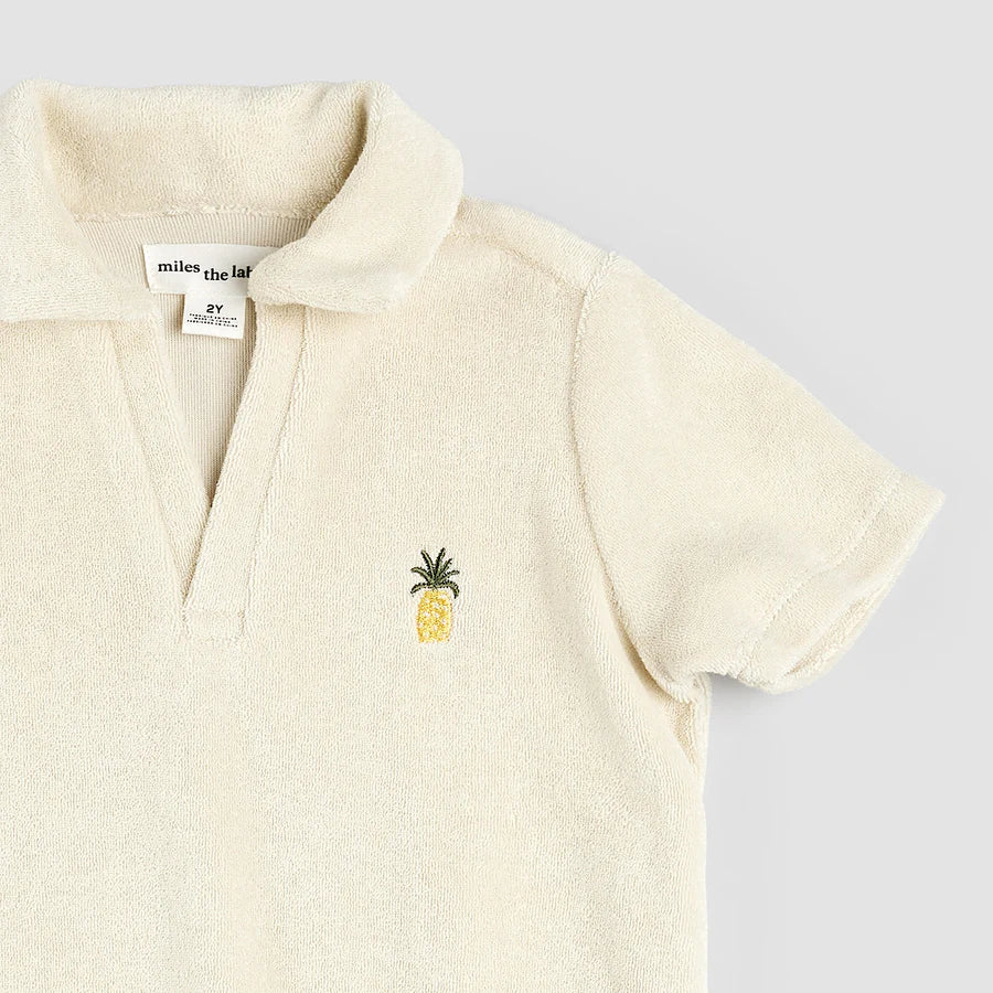 MILES THE LABEL- KIDS TERRY CLOTH POLO TOP - Image 2
