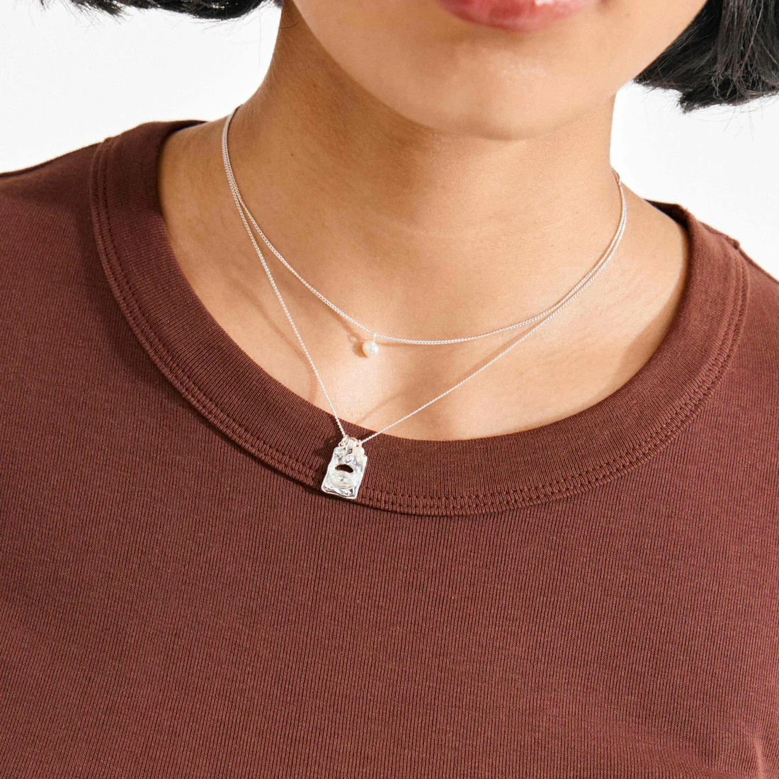 PILGRIM - Necklace : Fire : Silver Plated : Crystal - Image 3