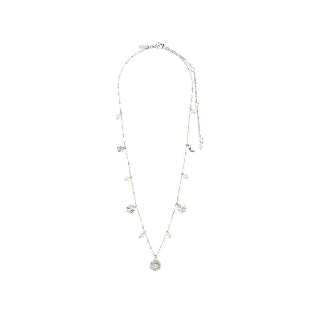 PILGRIM - Necklace : Mylan : Silver Plated : White - Silver Plated - Image 2