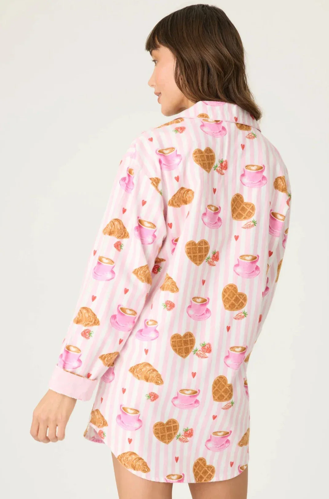 P.J. SALVAGE- WOMEN'S BRUNCH CLUB BREAKFAST PRINT NIGHT SHIRT - Image 2