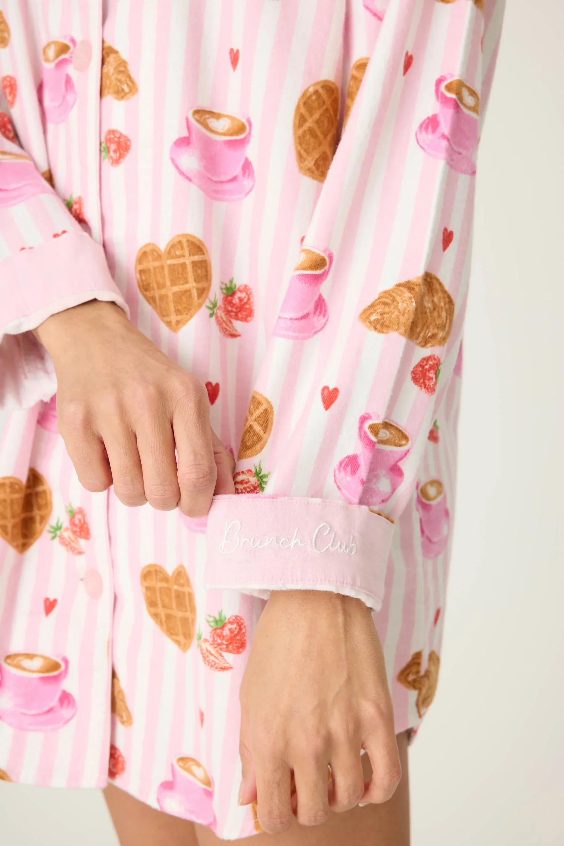 P.J. SALVAGE- WOMEN'S BRUNCH CLUB BREAKFAST PRINT NIGHT SHIRT - Image 6