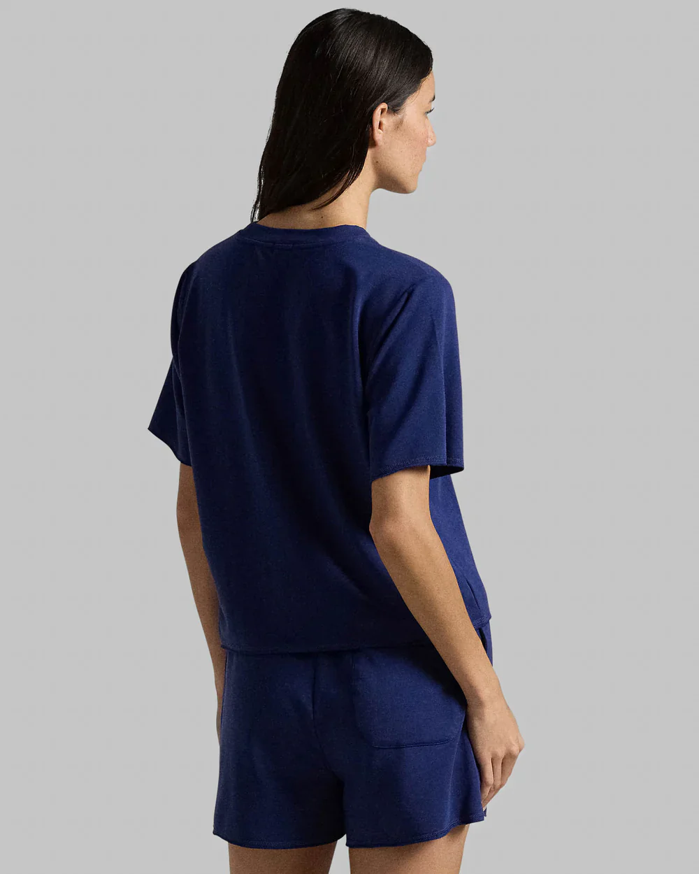 POLO RALPH LAUREN- WOMEN'S CLUB TERRY SHORT SLEEVE SHORT SET - Image 3
