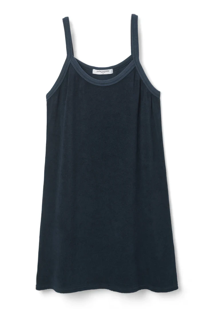 PERFECT WHITE TEE- LOOP TERRY MINI DRESS - Image 7