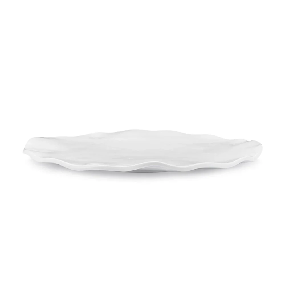 QSQUARED- LARGE WHITE RUFFLE PLATTER - Image 2