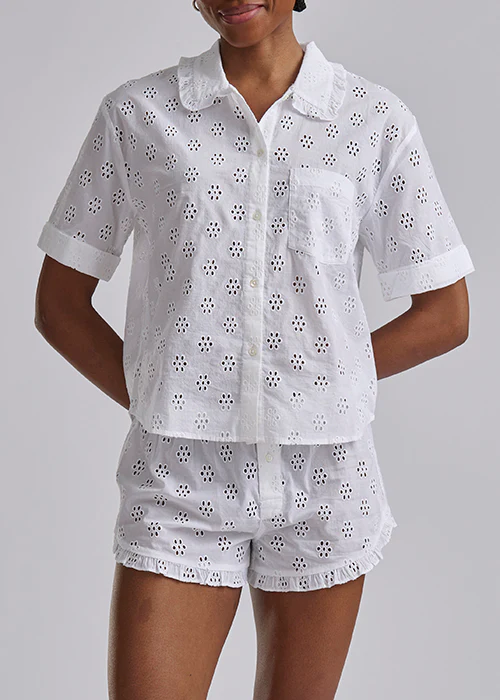 RALPH LAUREN -  CTTN EYELET SHRT SLEEVE PJ SET 4P0694R3 - Image 2