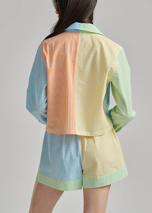 RALPH LAUREN -  MIXED SEERSUCKER SHORT SET 4P0792R3 - Image 6
