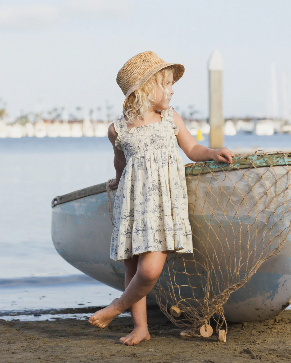 RYLEE + CRU - KIDS SUTTON DRESS OCEAN TOILE - Image 2