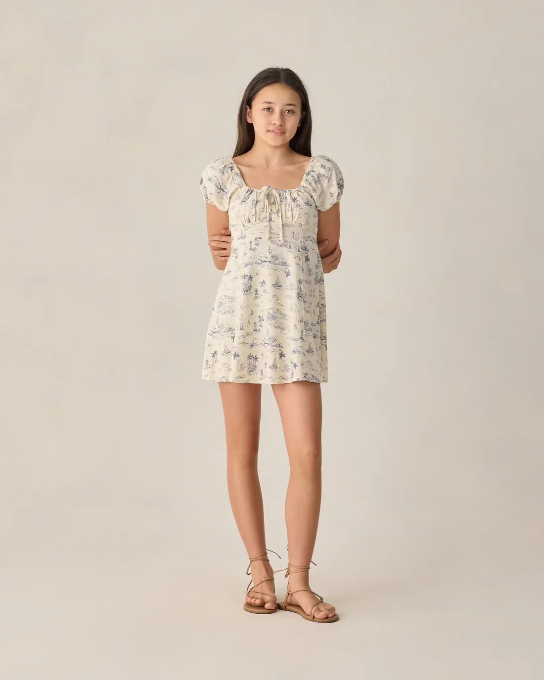 RYLEE + CRU -  TEEN IVY DRESS OCEAN TOILE - Image 2