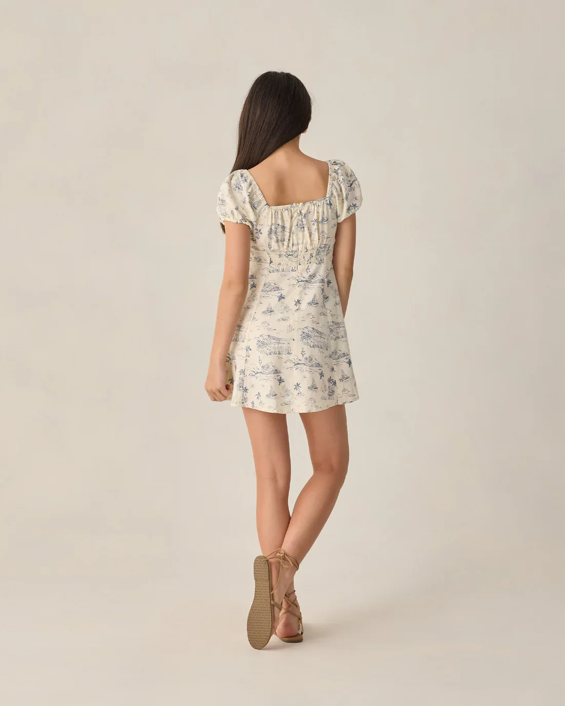 RYLEE + CRU -  TEEN IVY DRESS OCEAN TOILE - Image 5