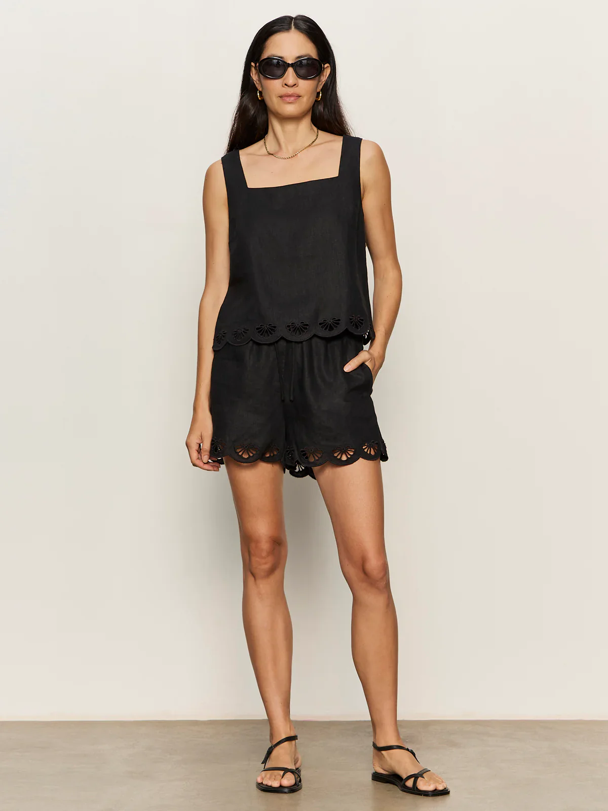 SANCTUARY - ALMOST THERE LINEN SHORTS