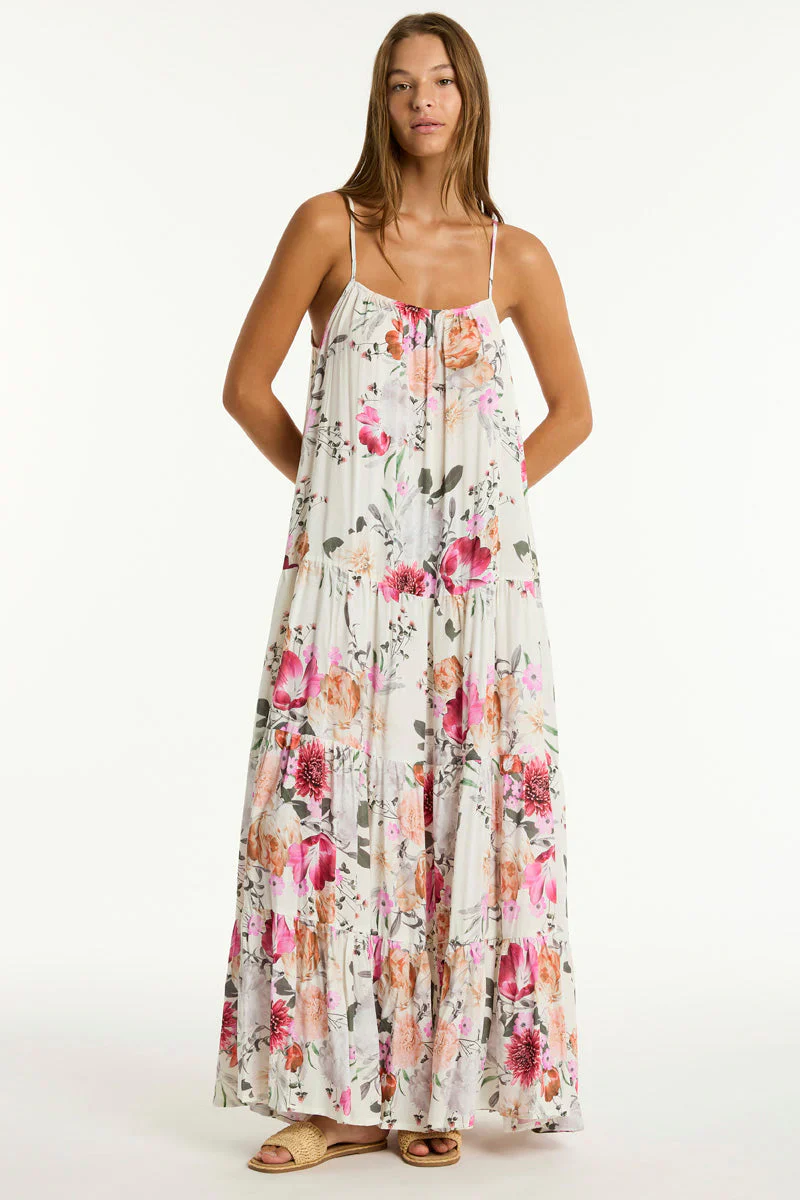 SEA LEVEL- WOMEN'S BELLE TIERED MAXI SUNDRESS COVER UP - Image 2