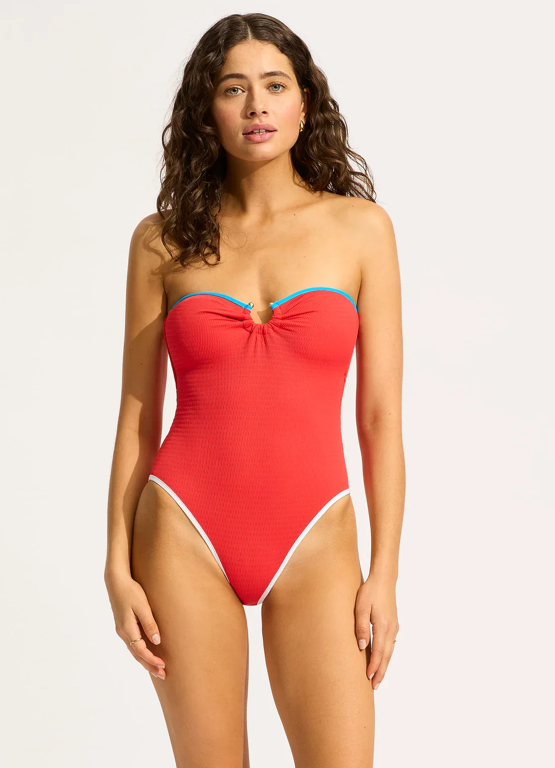 SEAFOLLY - Beach Bound Ring Front Bandeau One Piece - Image 7
