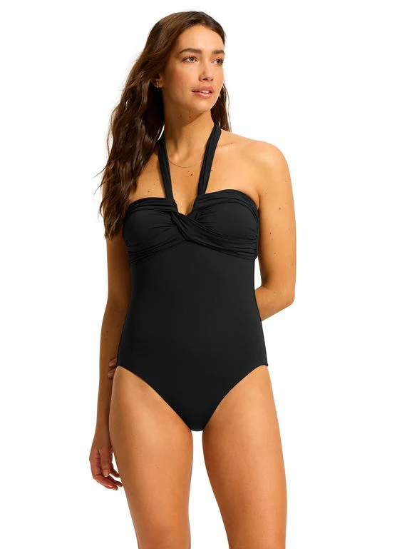 SEAFOLLY- LADIES HALTER BANDEAU ONE PIECE - Image 2