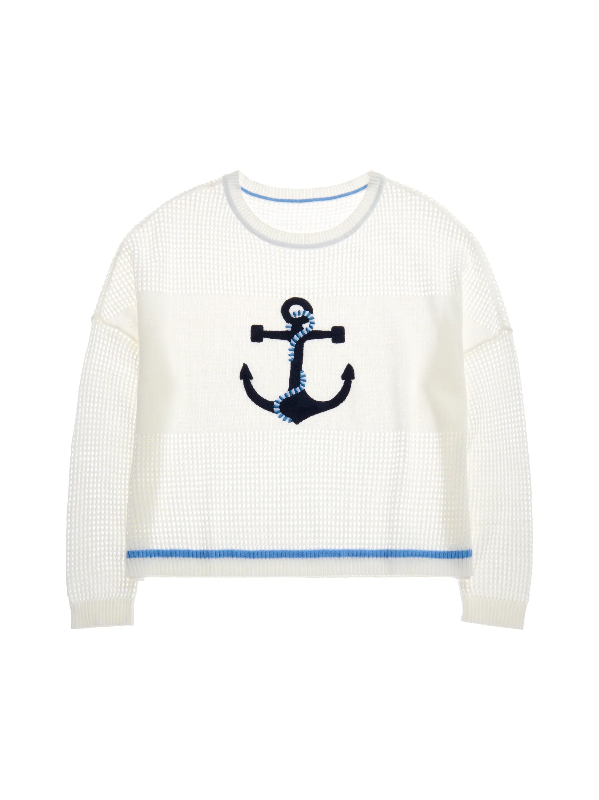 SHIRALEAH - ANCHOR MESH SWEATER - Image 5