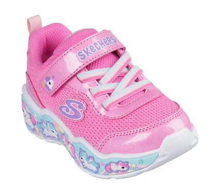 SKECHERS- KID'S PLAY SCENE PINK SPARKLE SNEAKER - Image 2