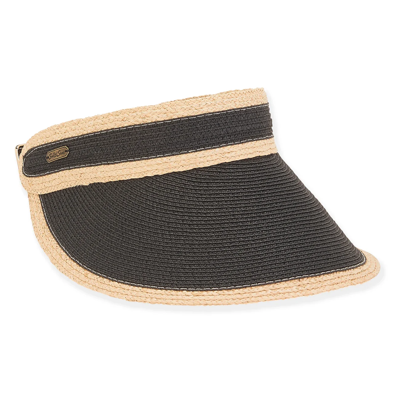 SUN 'N' SAND - HH2781 RAFIA/PAPER BRAID VISOR - Image 2