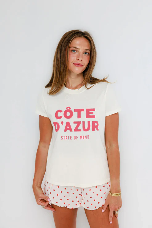 SUNNY SOMEWHERE - COTE D'AZUR STATE OF MIND TEE