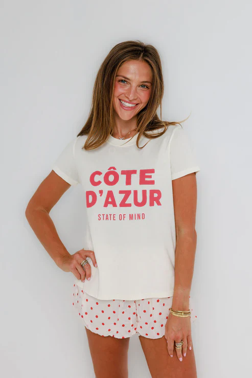 SUNNY SOMEWHERE - COTE D'AZUR STATE OF MIND TEE - Image 2