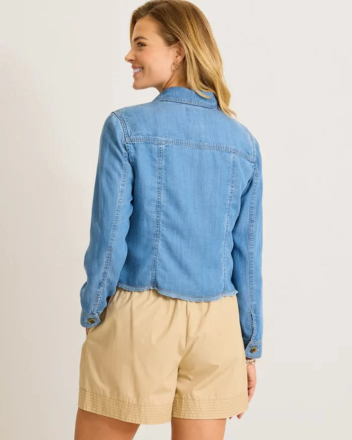 TOMMY BAHAMA - WOMEN'S CHAMBRAY O'LEI JACKET - Image 3