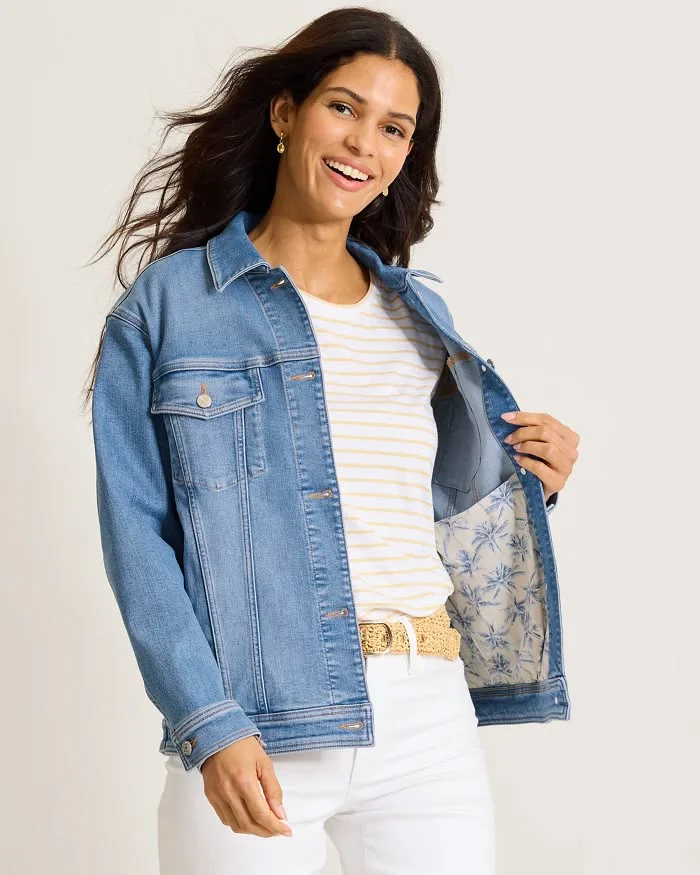 TOMMY BAHAMA - WOMEN'S INDIGO RELAXED JEAN JACKET - Image 4