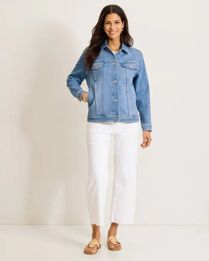 TOMMY BAHAMA - WOMEN'S INDIGO RELAXED JEAN JACKET - Image 5