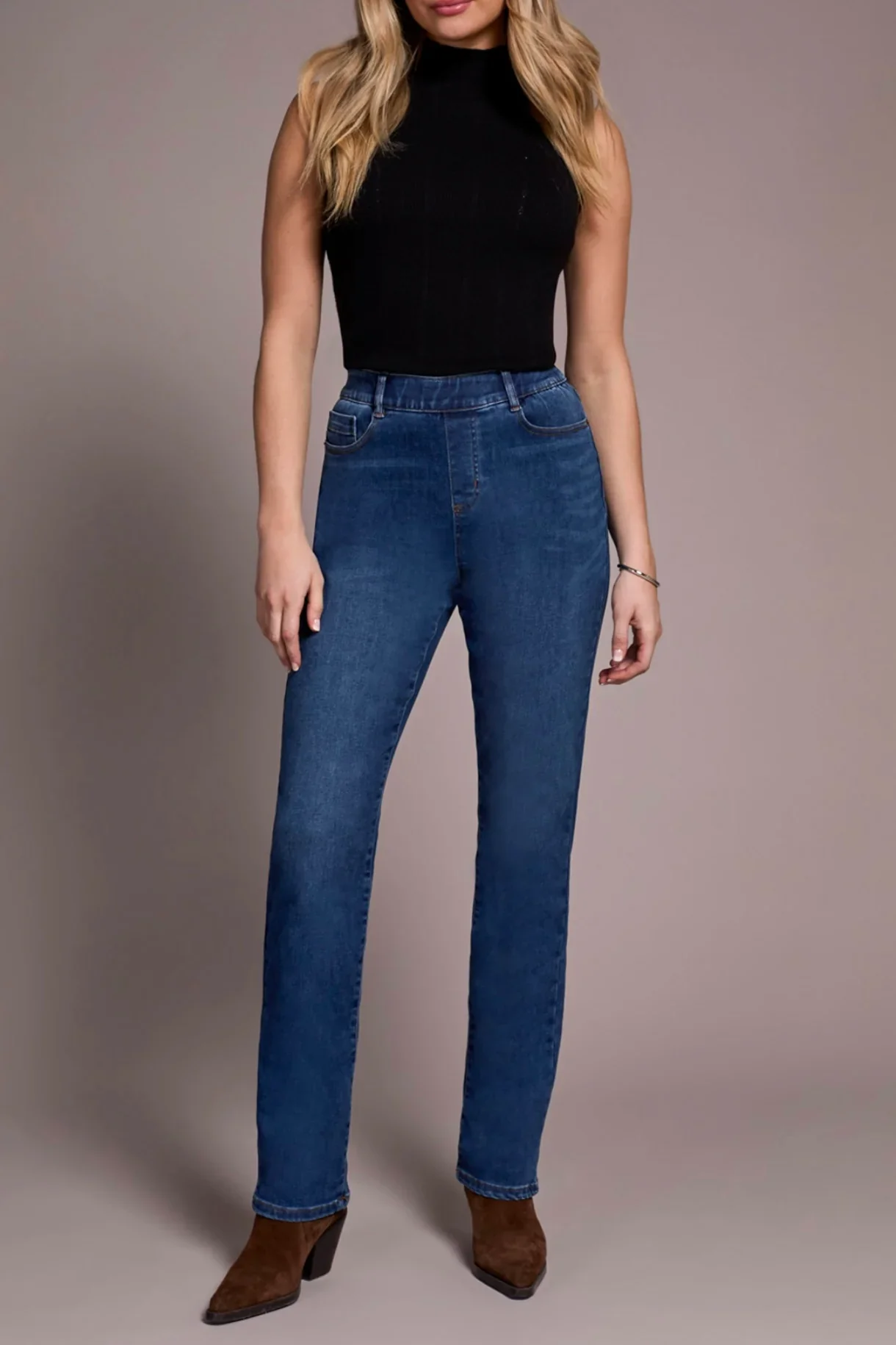 TRIBAL - Sophia Mid Rise, Pull-On Straight Leg #58590 - Image 3