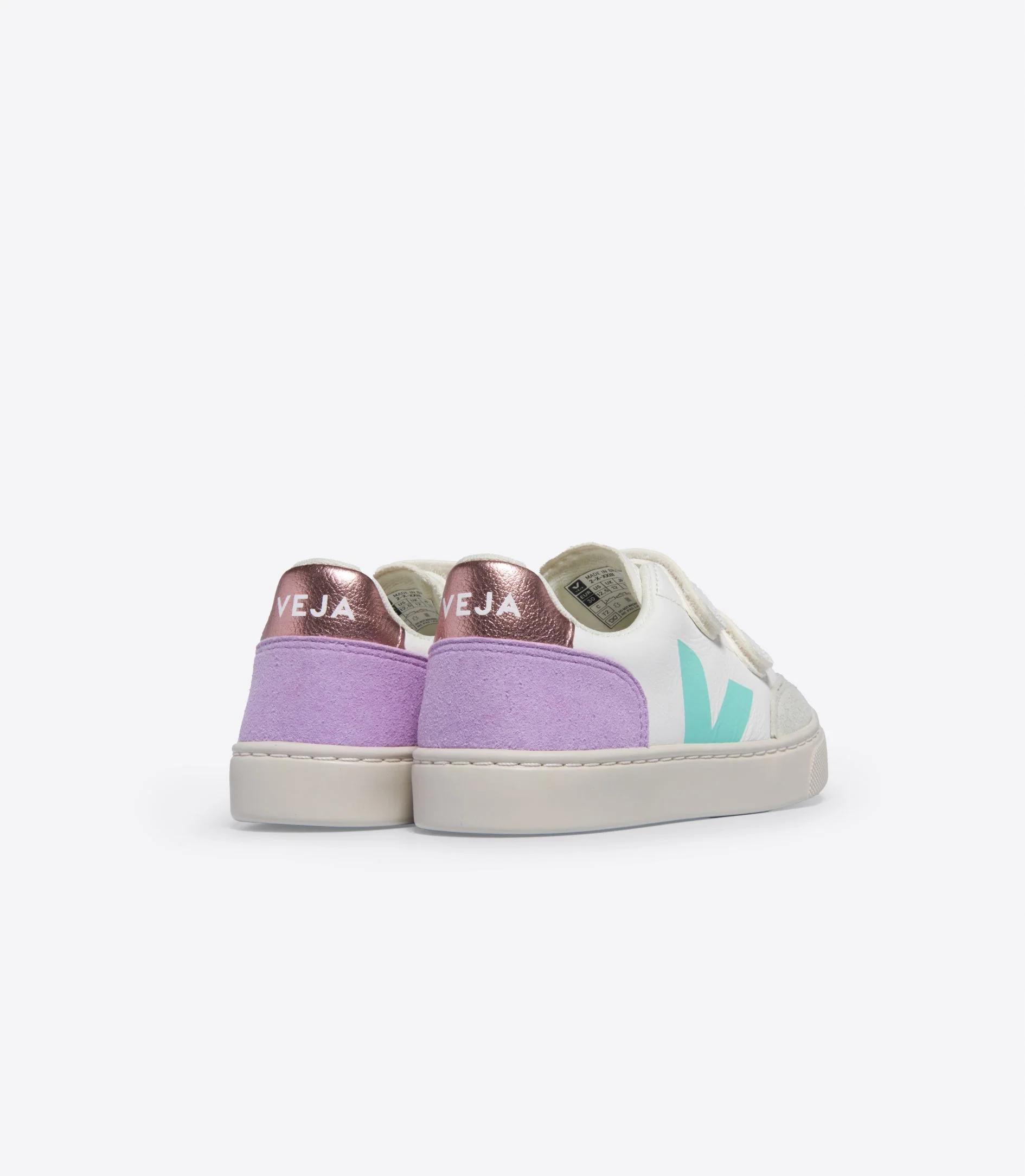 VEJA- KIDS V-12 CHROMEFREE LEATHER SHOE - Image 6