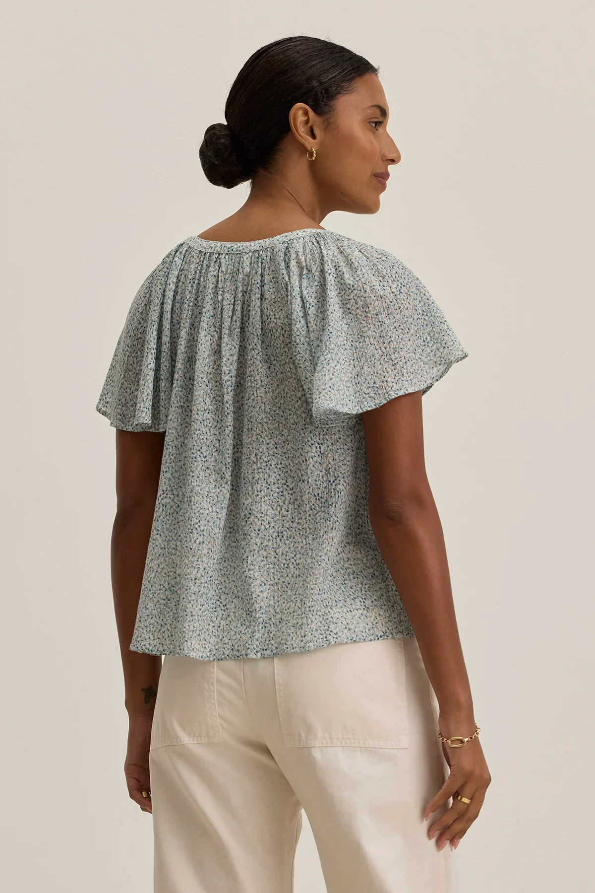 VELVET- WOMEN'S PARK PRINTED CRINKLE COTTON GAUZE TOP - Image 3