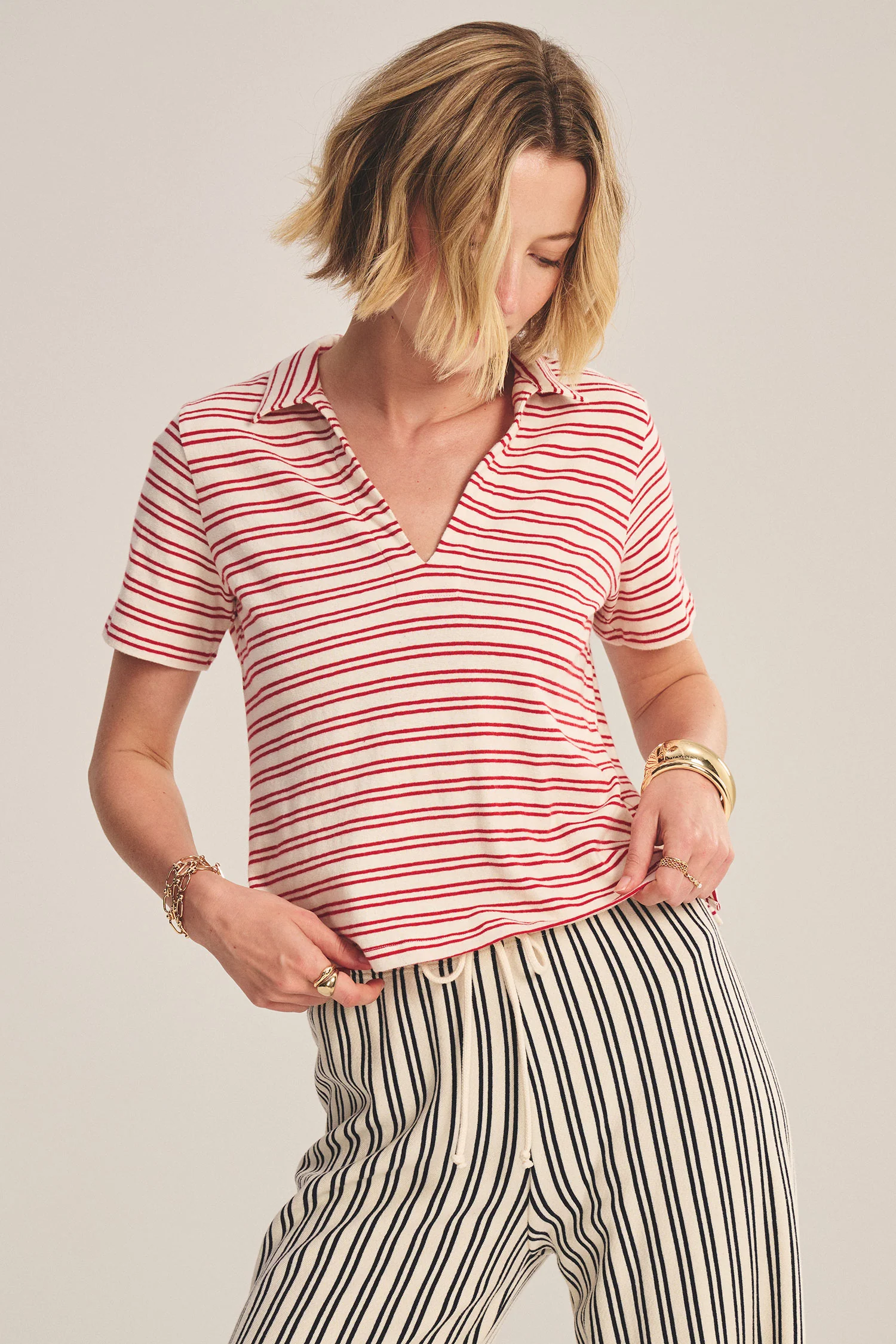 VELVET - YARN DYE STRIPE JERSEY TOP PERRIN07 - Image 4
