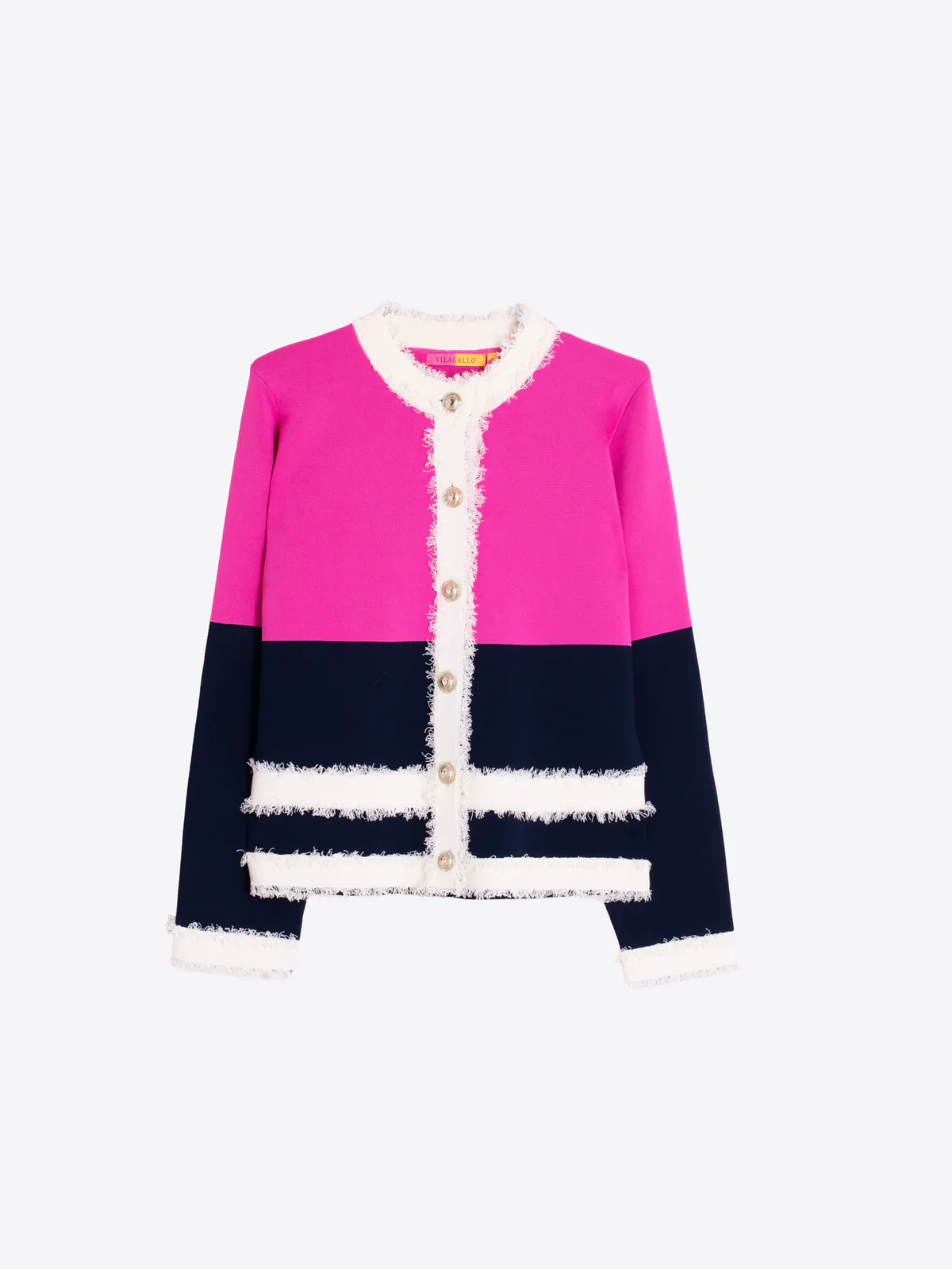 VILAGALLO - WOMEN'S BICOLOUR CARDIGAN