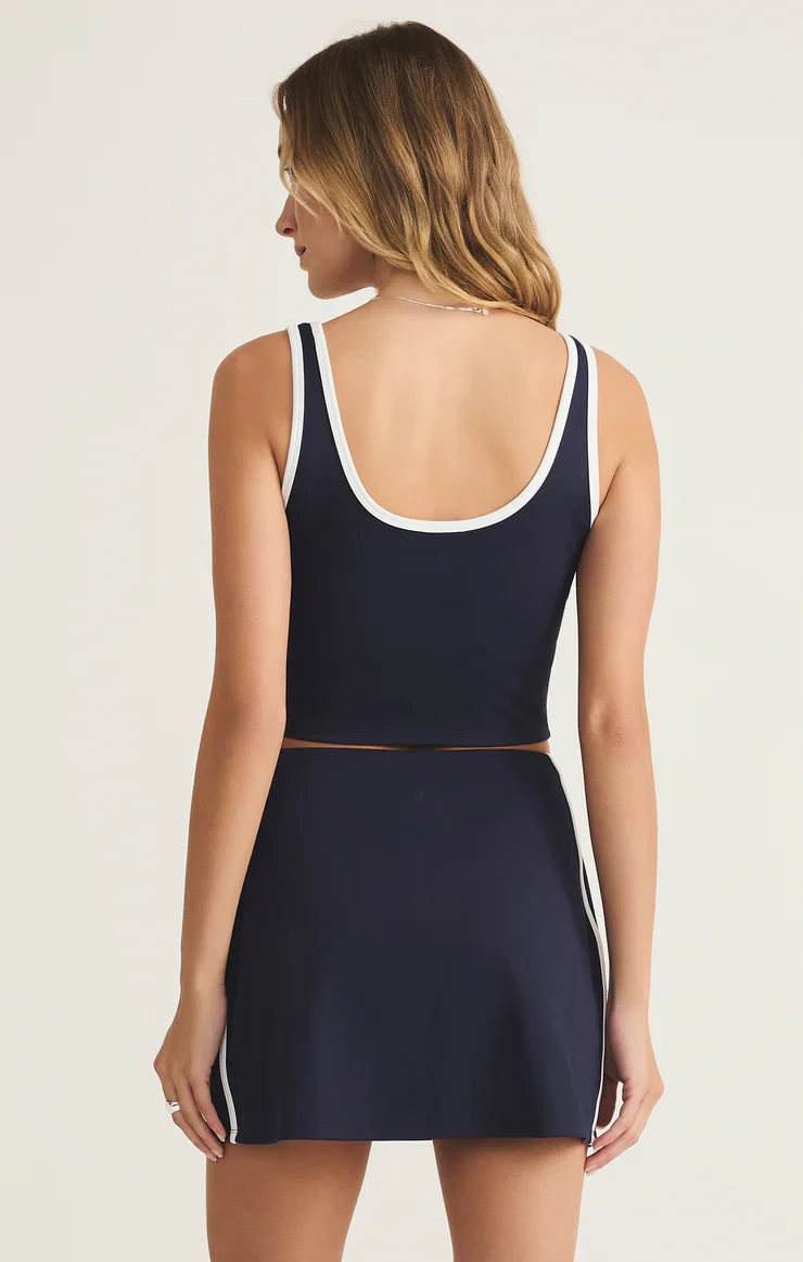 Z SUPPLY- WOMEN'S NEWPORT CONTRAST CROPPED TANK BRA - Image 2